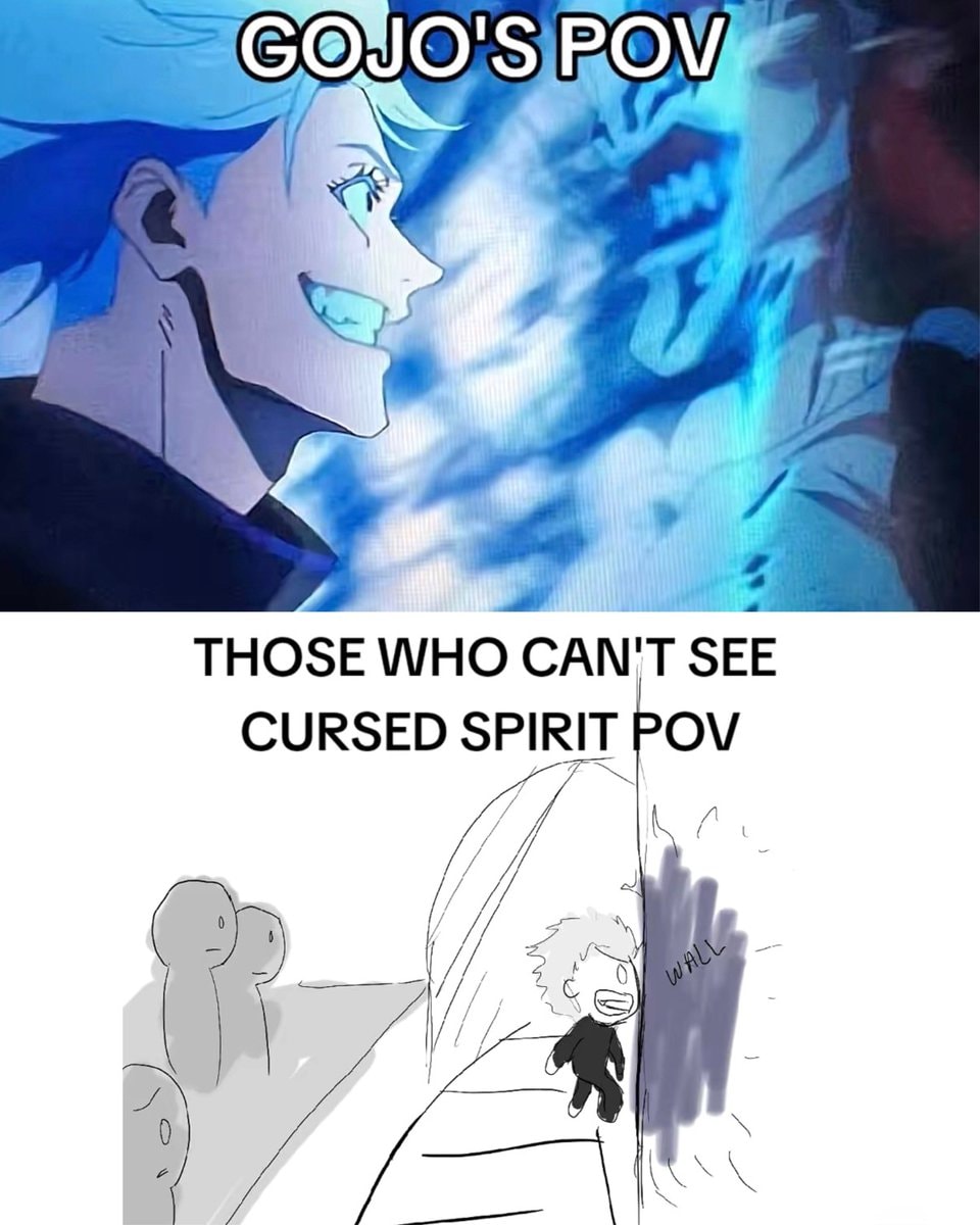 Gojo cursed spirits meme