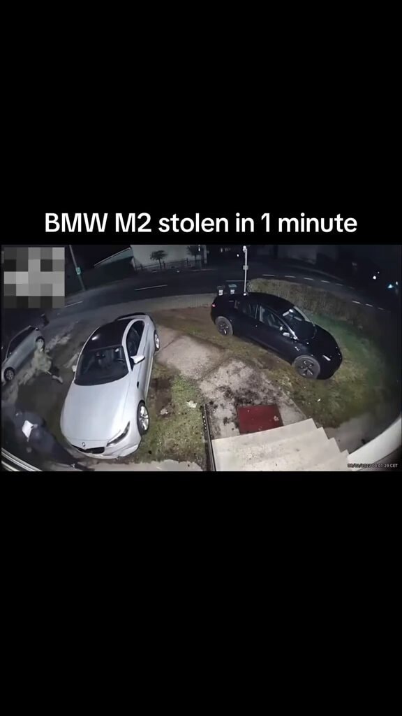 M2 vehicle theft security footage