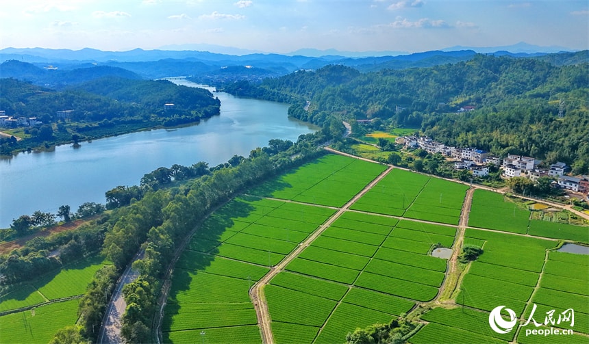 Huichang Jiangxi aerial autumn views