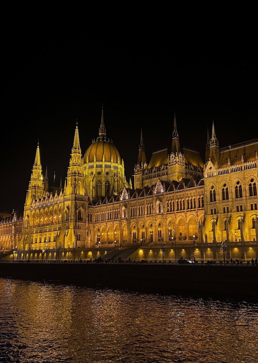 Hungarian Parliament Building at night