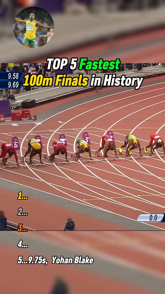 Top 5 Fastest 100m Finals Yohan Blake 9.75