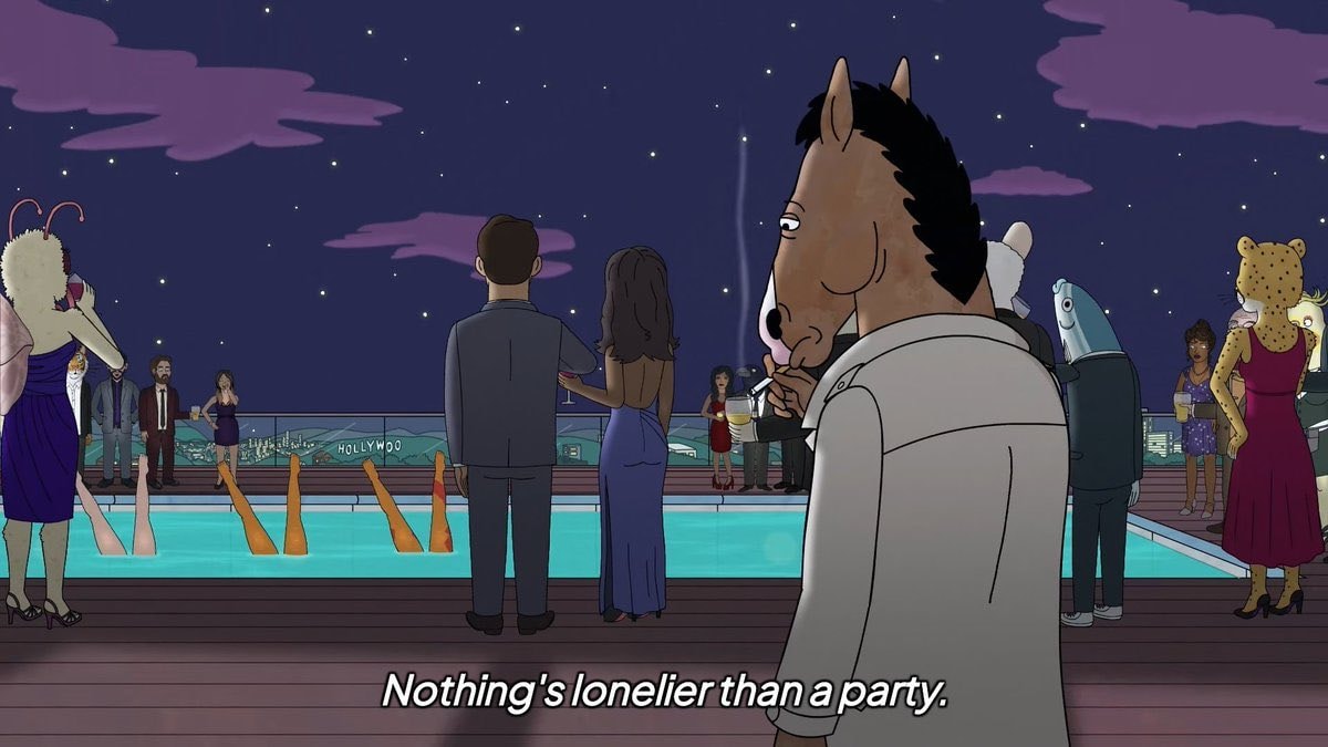 Bojack Horseman party scene
