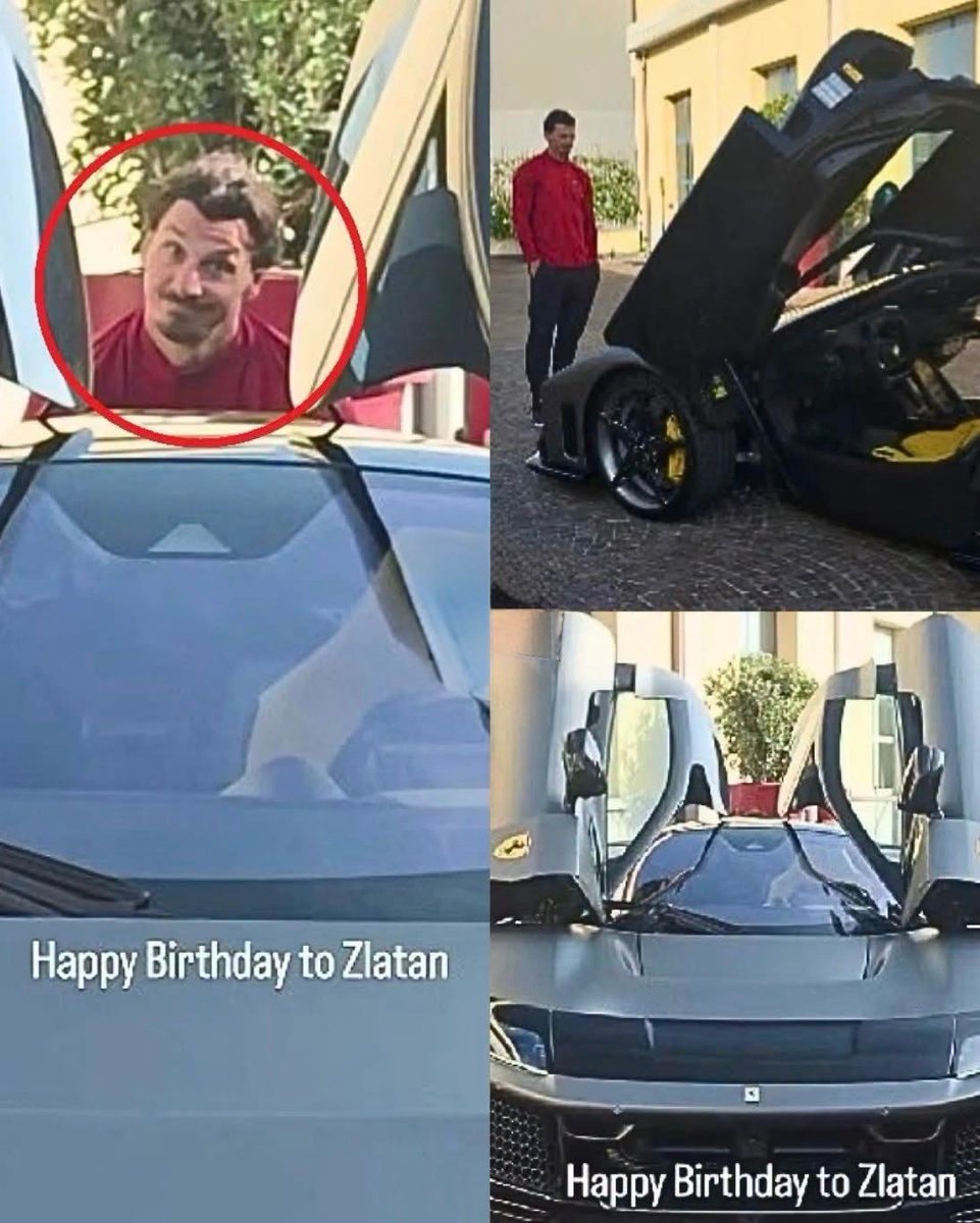 Zlatan Ibrahimović 45th birthday Ferrari