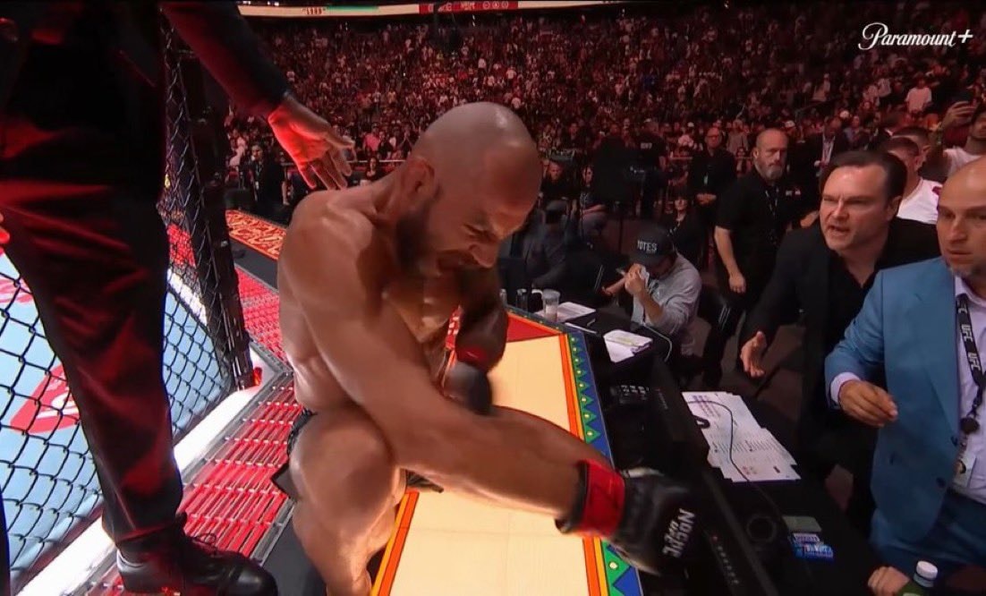 fighter in pain