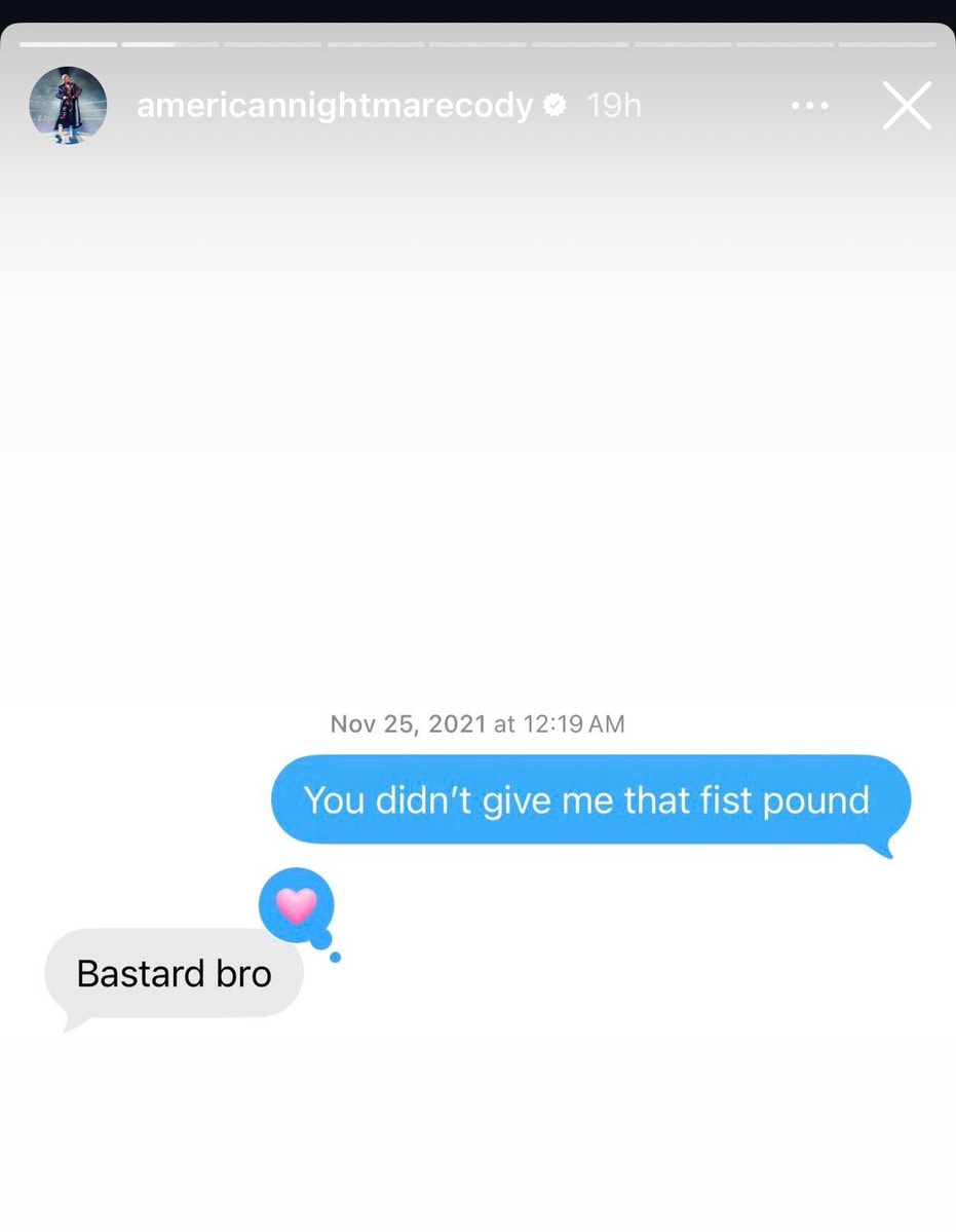 Cody Rhodes PAC 2021 texts