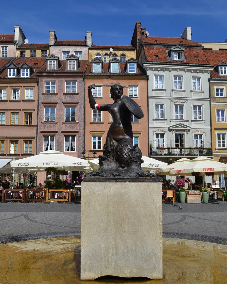 Warsaw Poland mermaid statue Warsaw Poland mermaid statue