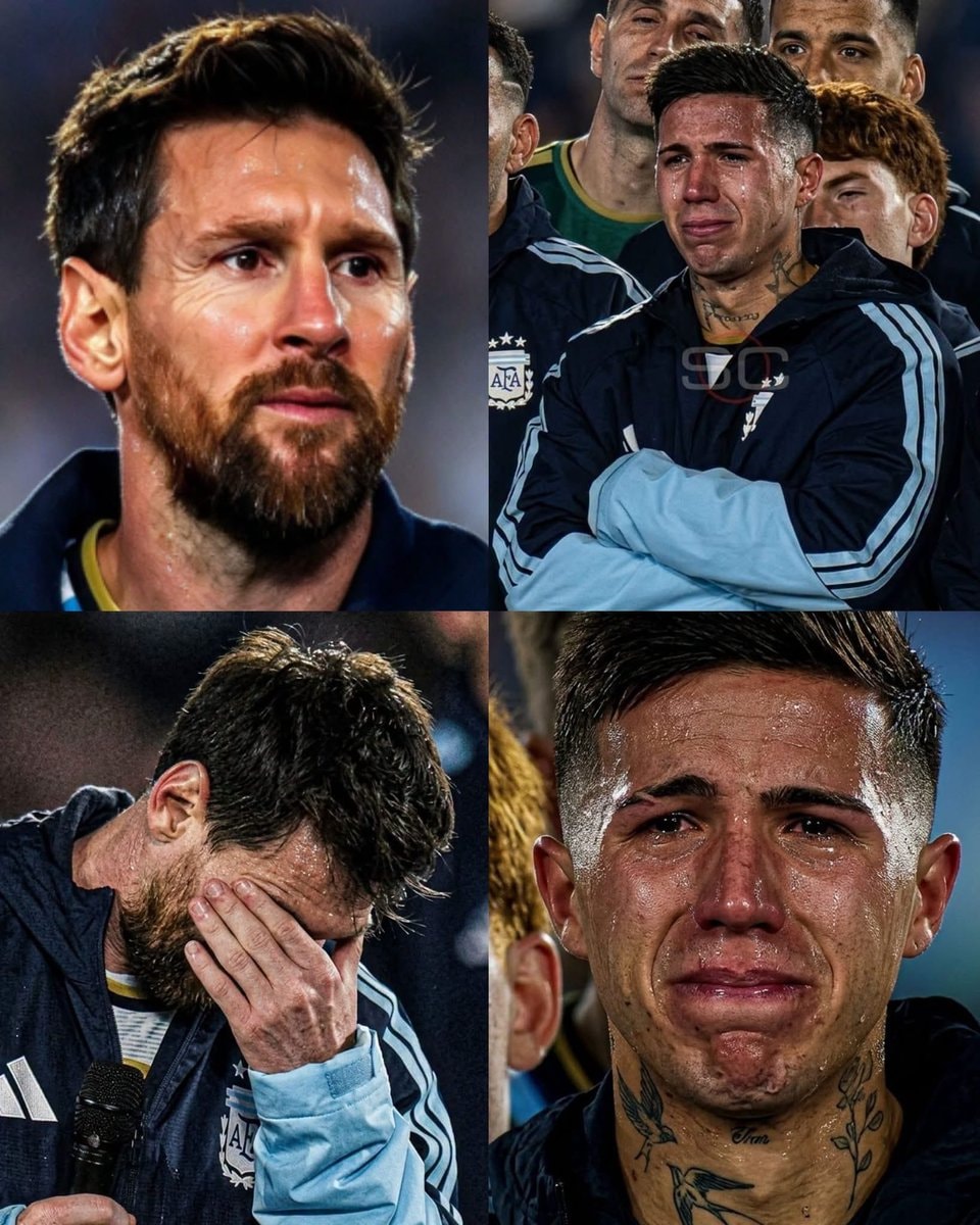 Enzo Fernandez cries as Messi retires
