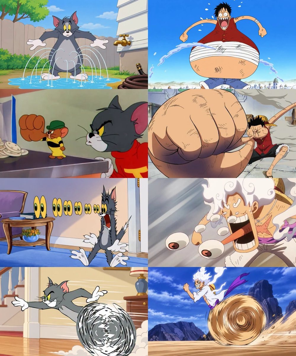 Tom and Jerry meets One Piece