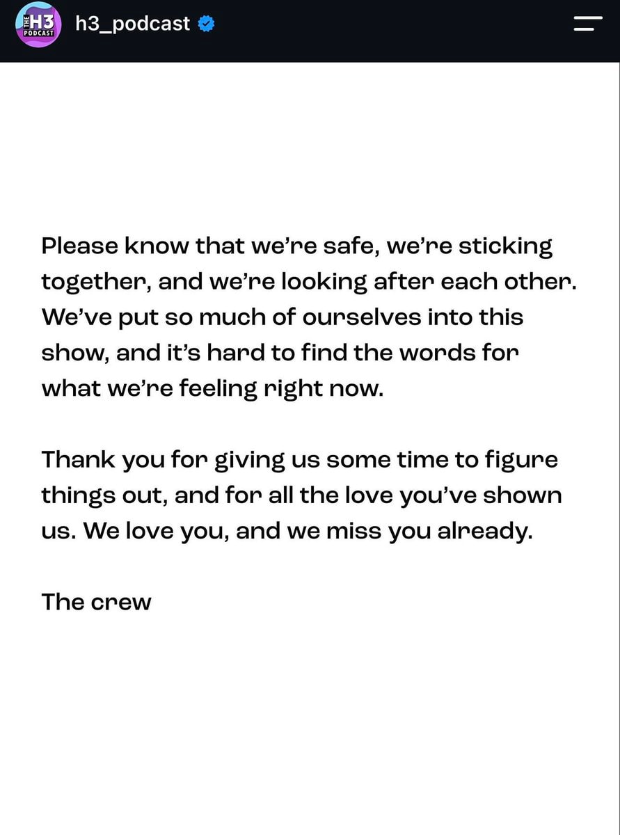 H3 crew statement on Ethan Klein (photo 2 of 2)