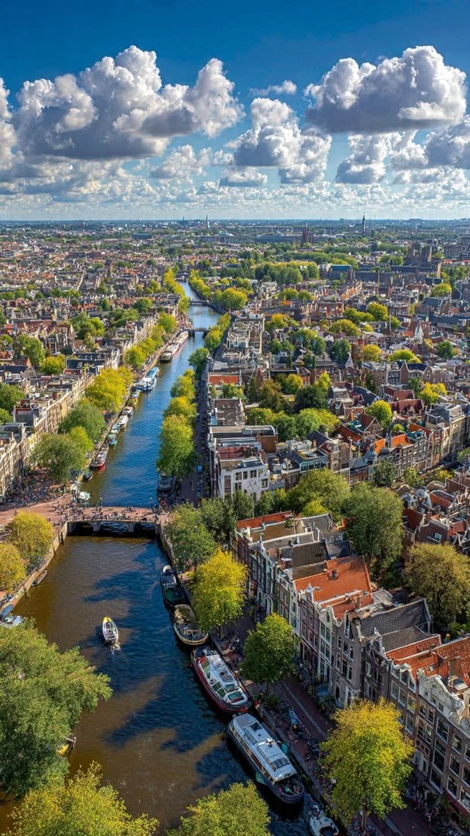 Amsterdam aerial view