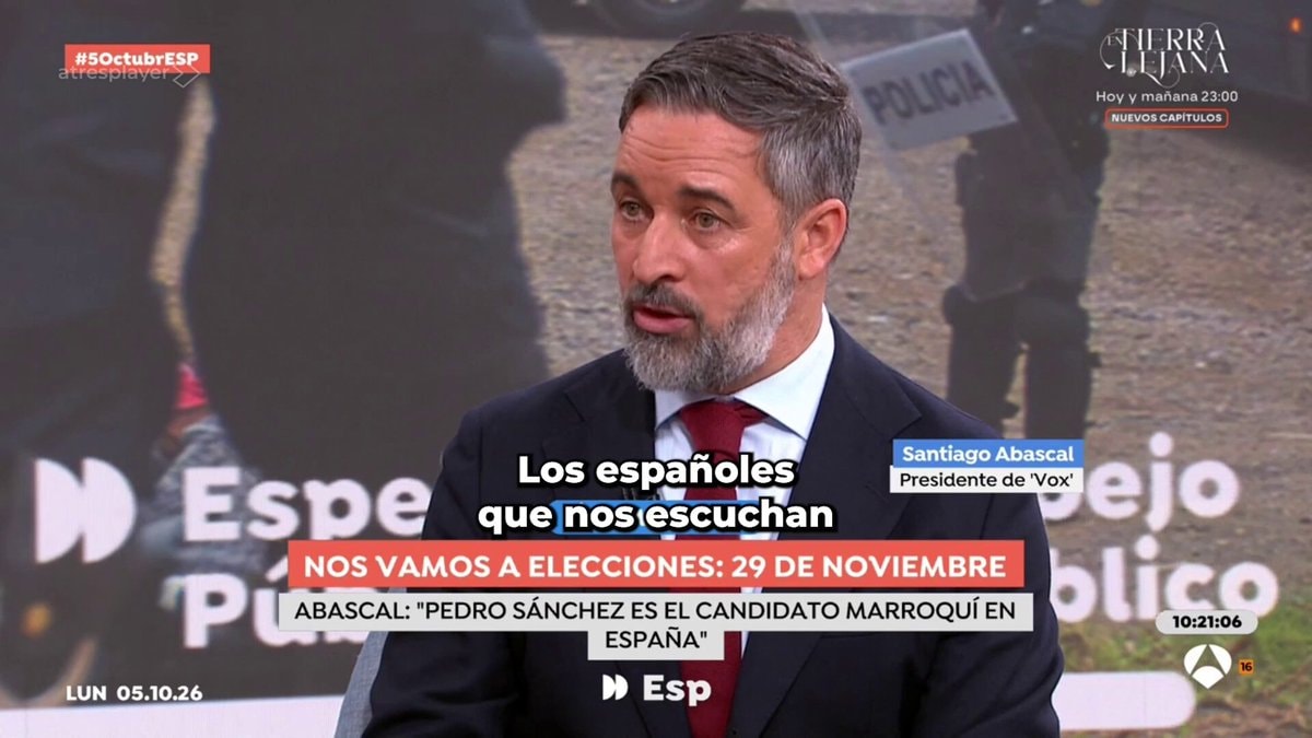 Santiago Abascal Spain election warning