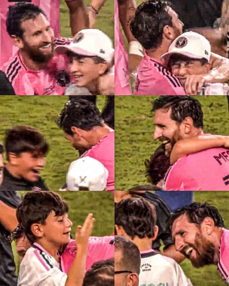 Messi hugs his sons after 49th title