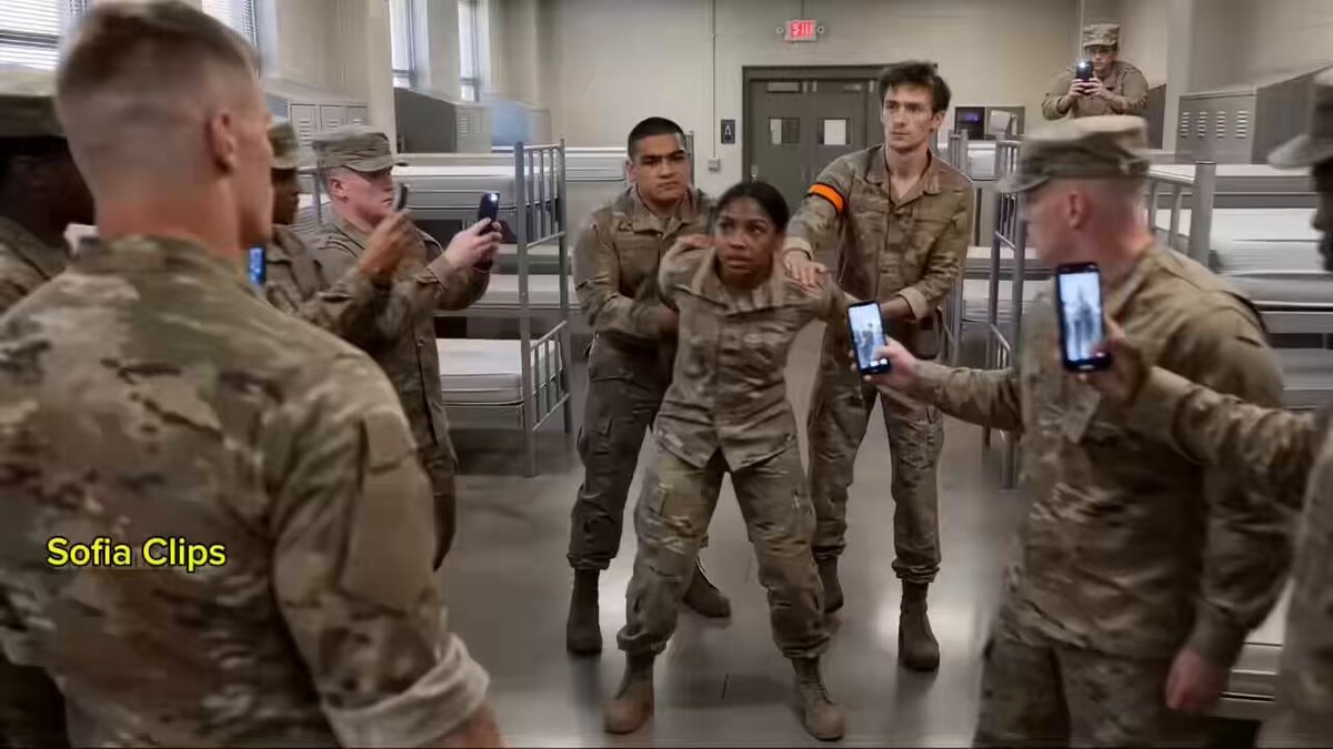 Sofia Clips female soldier barracks