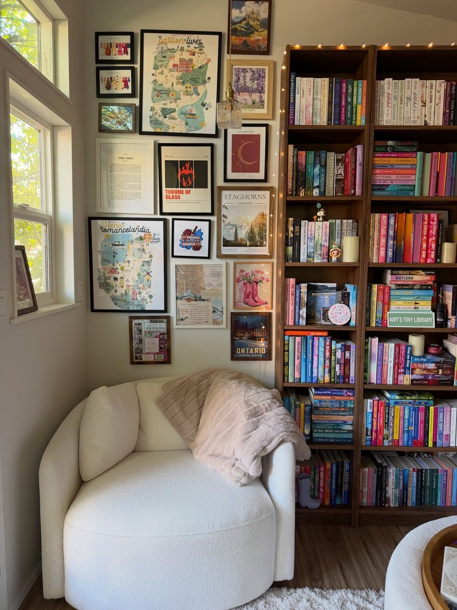 cozy library corner