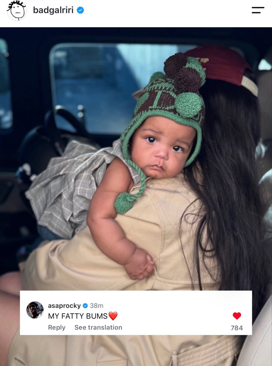 A$AP Rocky Rihanna Instagram comment A$AP Rocky Rihanna Instagram comment