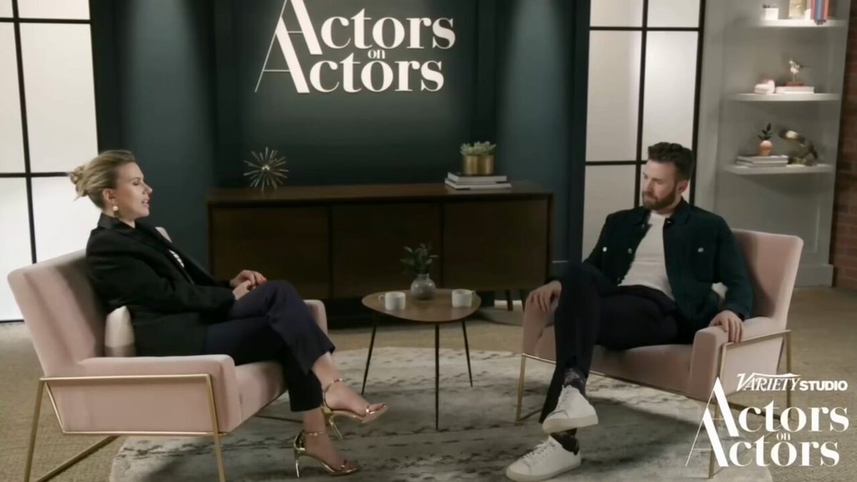 Scarlett Johansson Chris Evans Avengers interview
