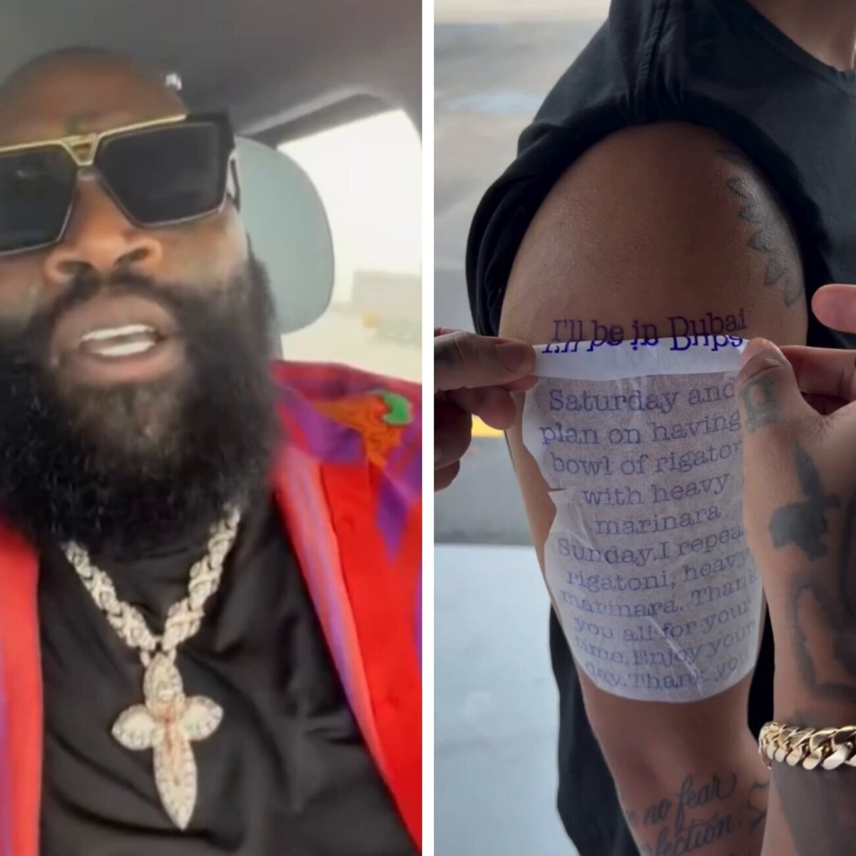 Rick Ross viral speech tattoo Rick Ross viral speech tattoo