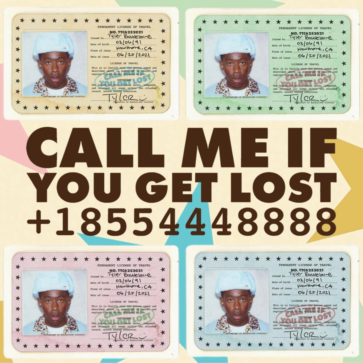 Tyler, The Creator CALL ME IF YOU GET LOST anniversary (photo 2 of 2)