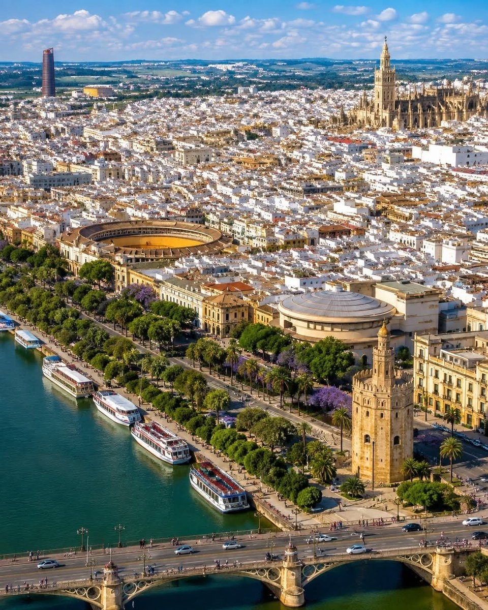 Seville Spain aerial view