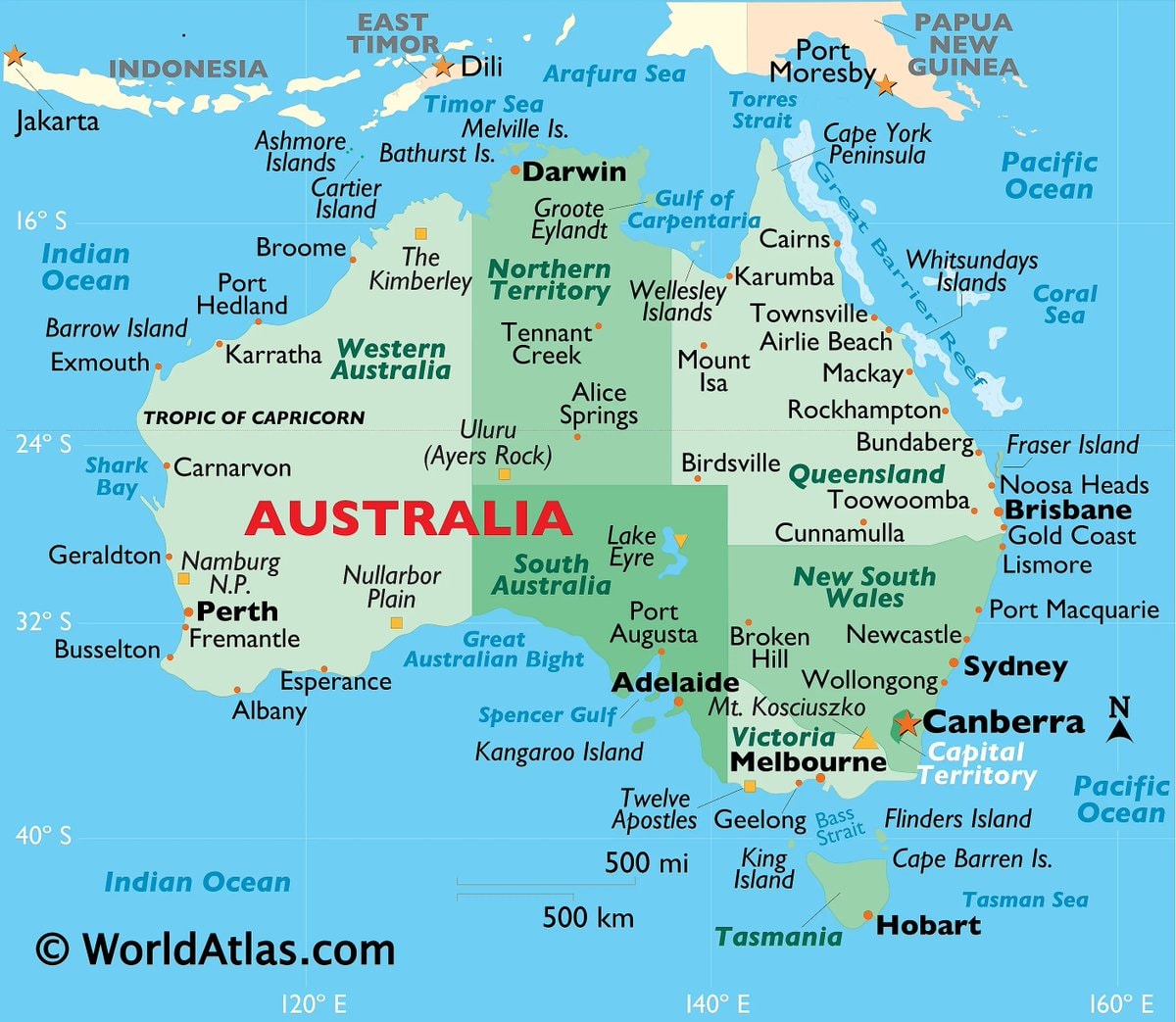 Australia maps and facts