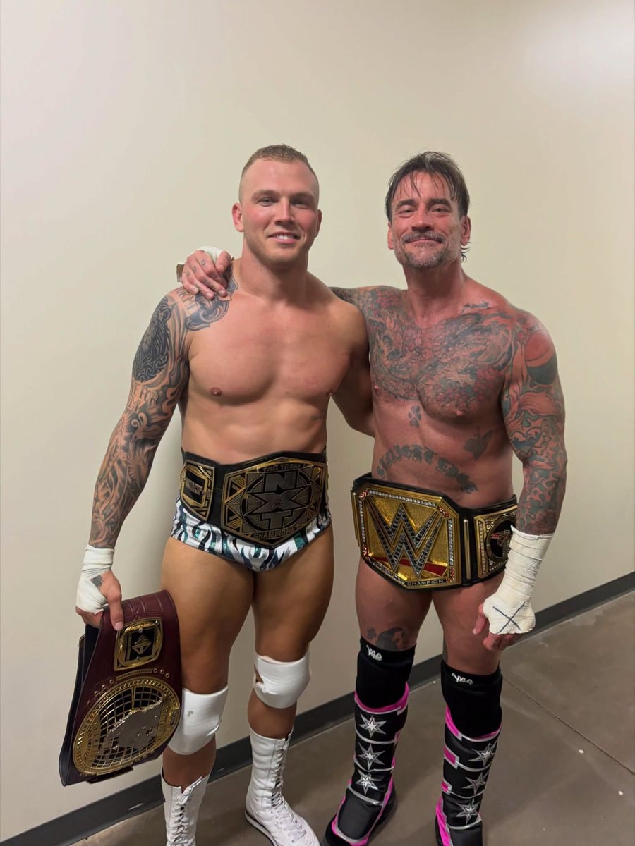 CM Punk Myles Borne NXT Tag Team Champions