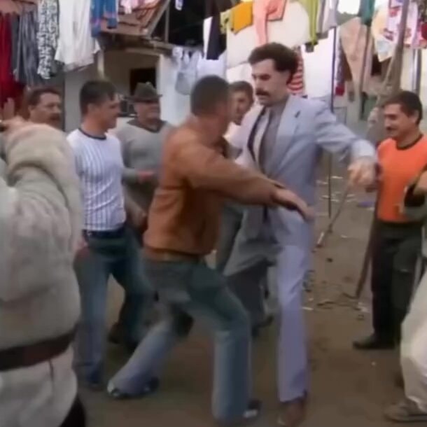 Borat Romanian villagers reaction