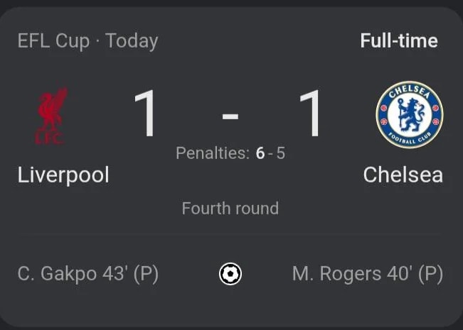 EFL Cup final score