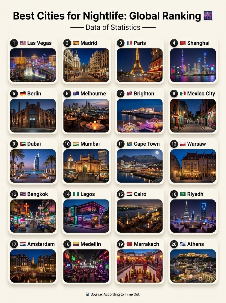 Best Cities for Nightlife Global Ranking Best Cities for Nightlife Global Ranking