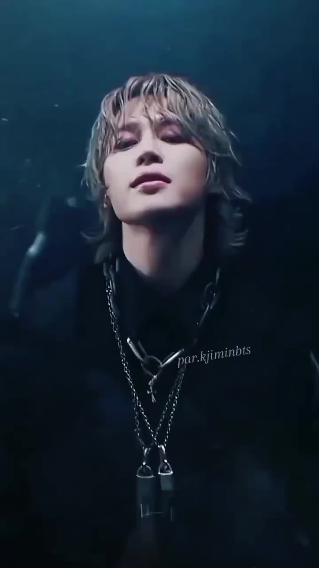 Jimin BTS blue stage lights
