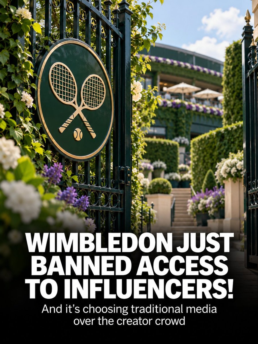 Wimbledon influencers media credentials policy
