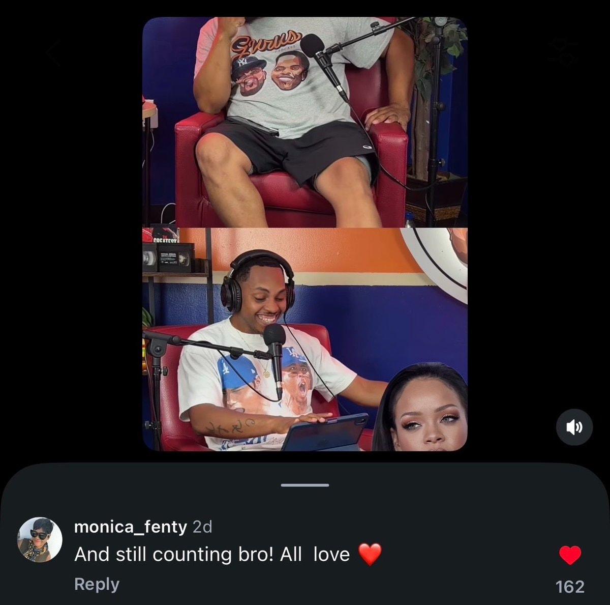 podcast split screen reaction
