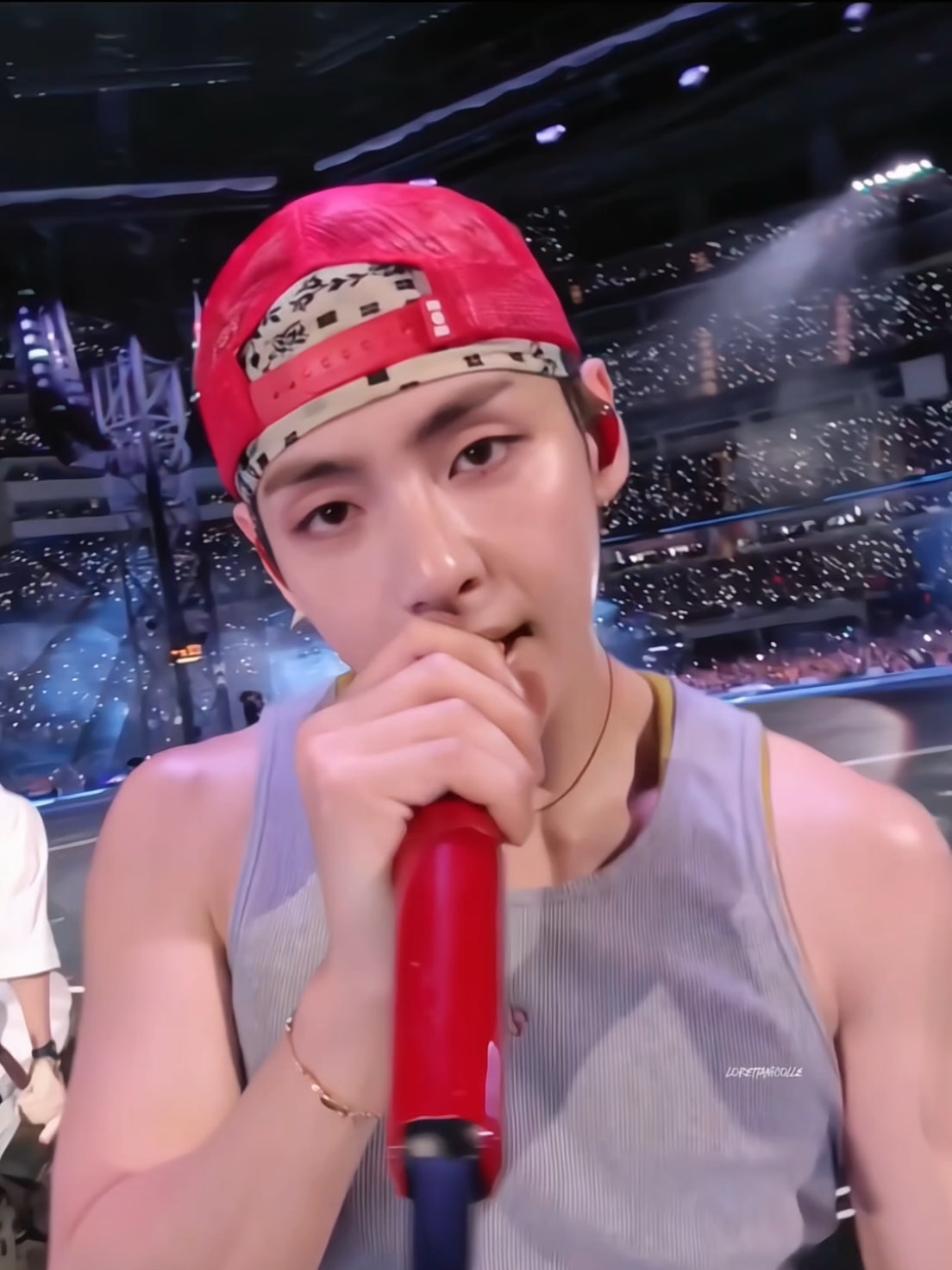 Kim Taehyung on his knees