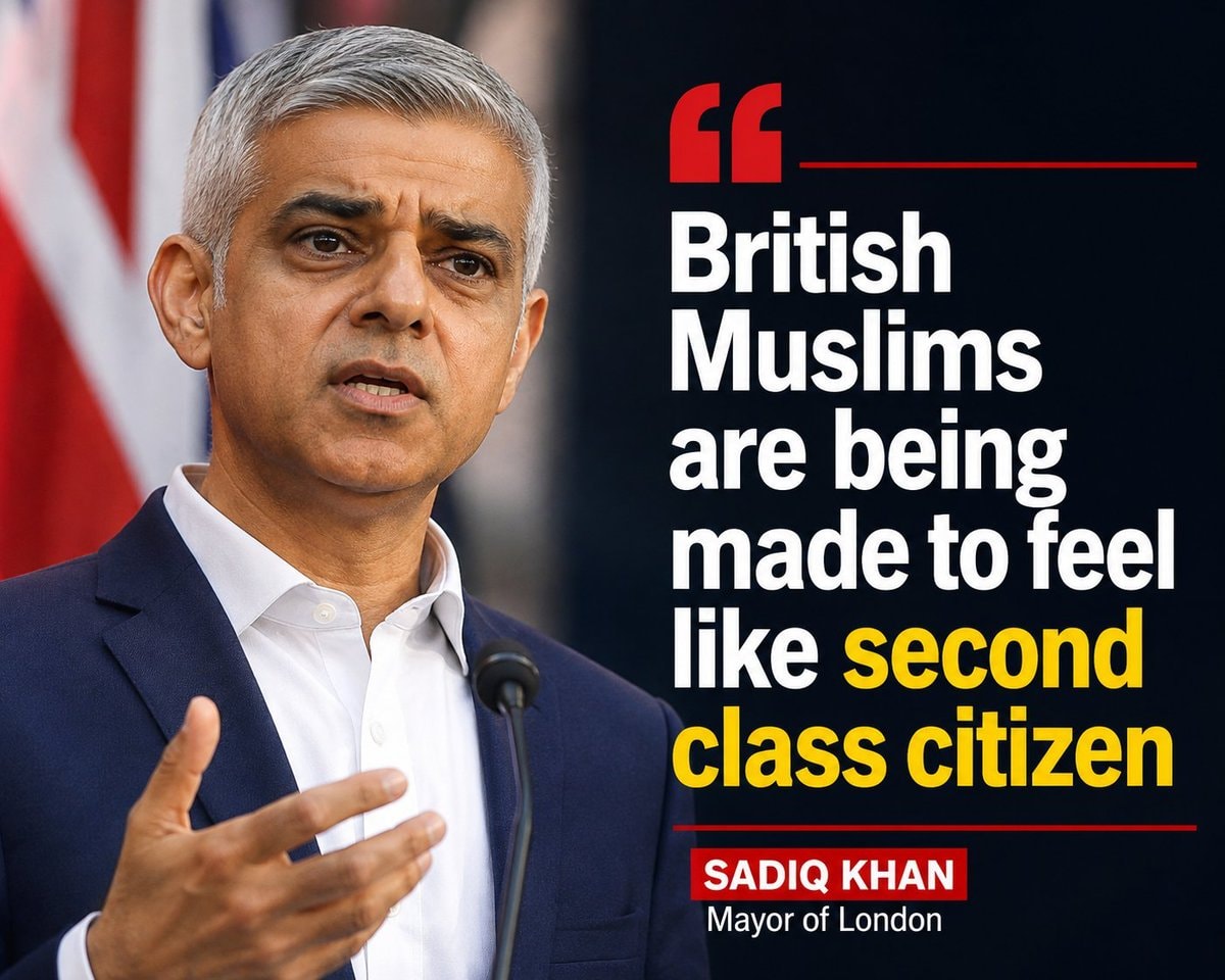 Sadiq Khan British Muslims second-class citizens