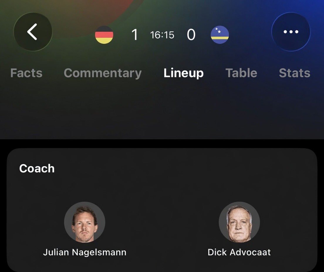 Germany vs Curaçao FotMob score