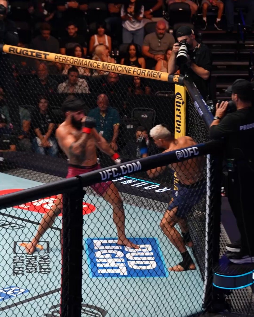 UFC fighter throws punch