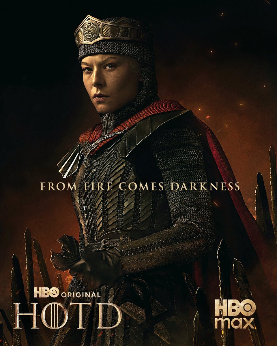 House of the Dragon Rhaenyra the Cruel poster From Fire Comes Darkness