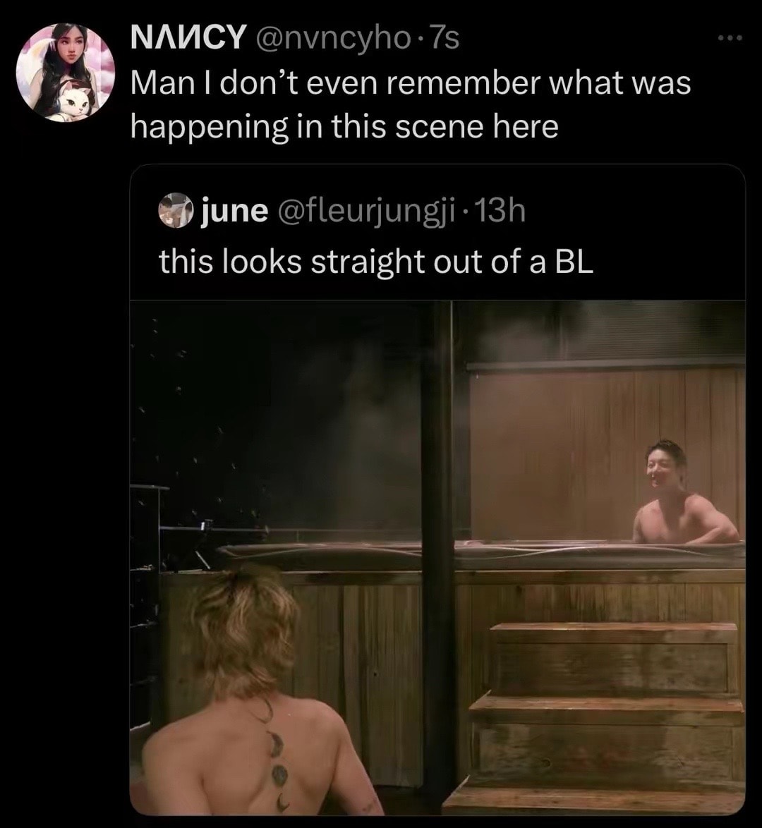 Hot tub scene BL vibes