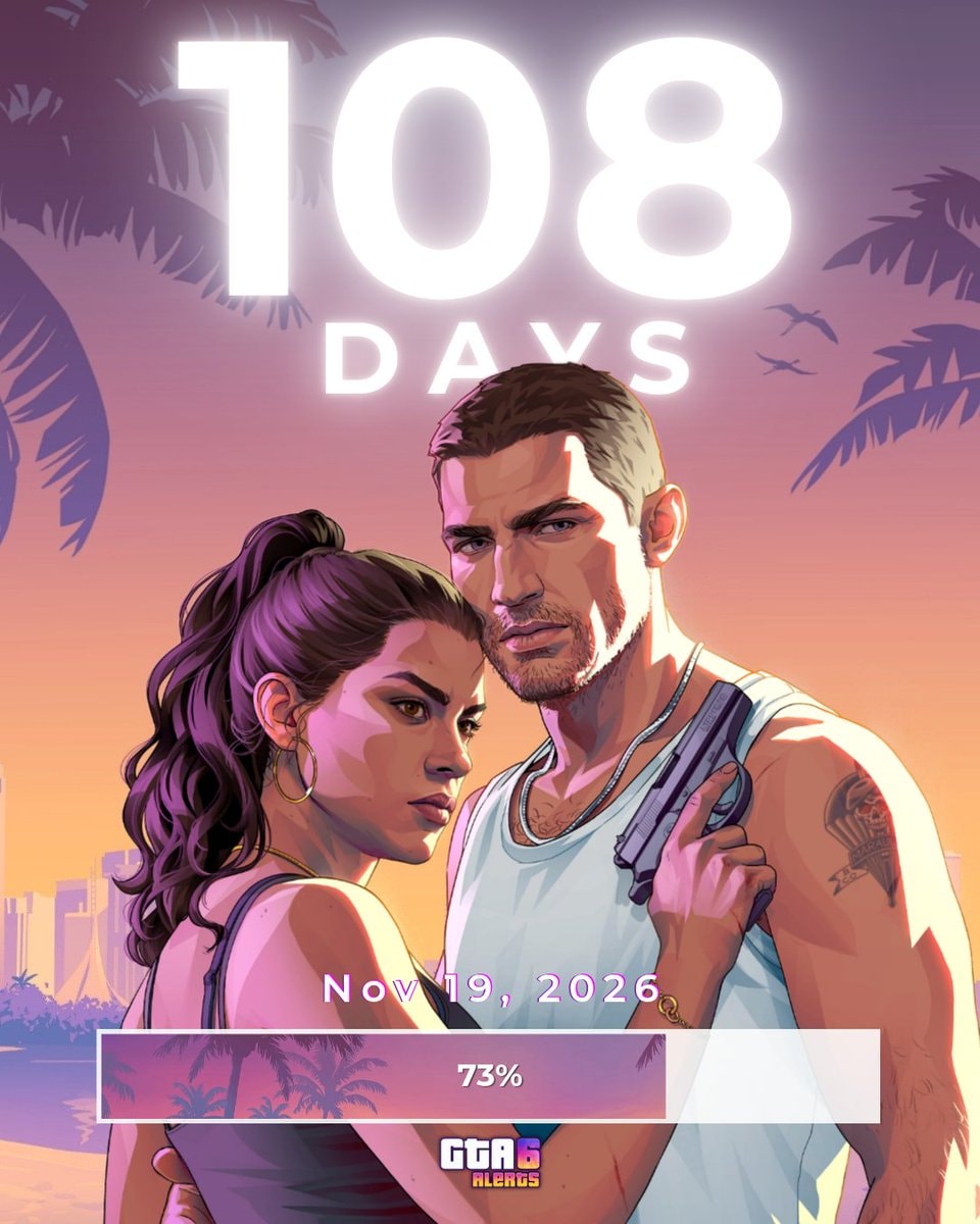 GTA 6 countdown 108 days GTA 6 countdown 108 days