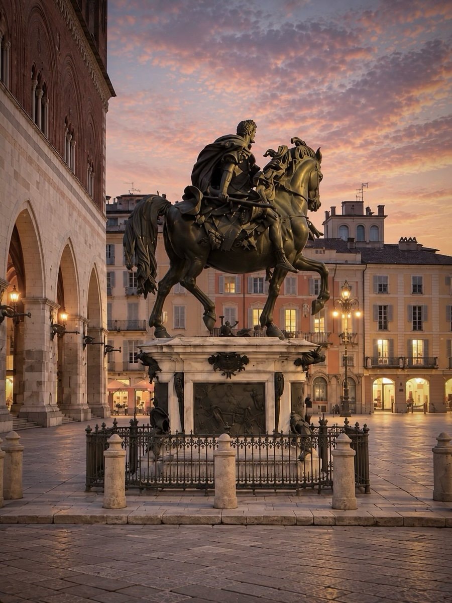 Piacenza Centro statue