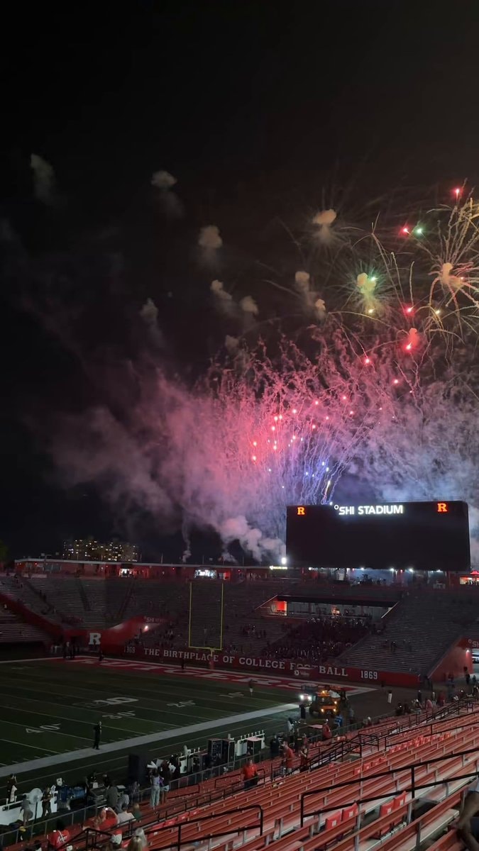 Rutgers vs UMass Shi Stadium fireworks