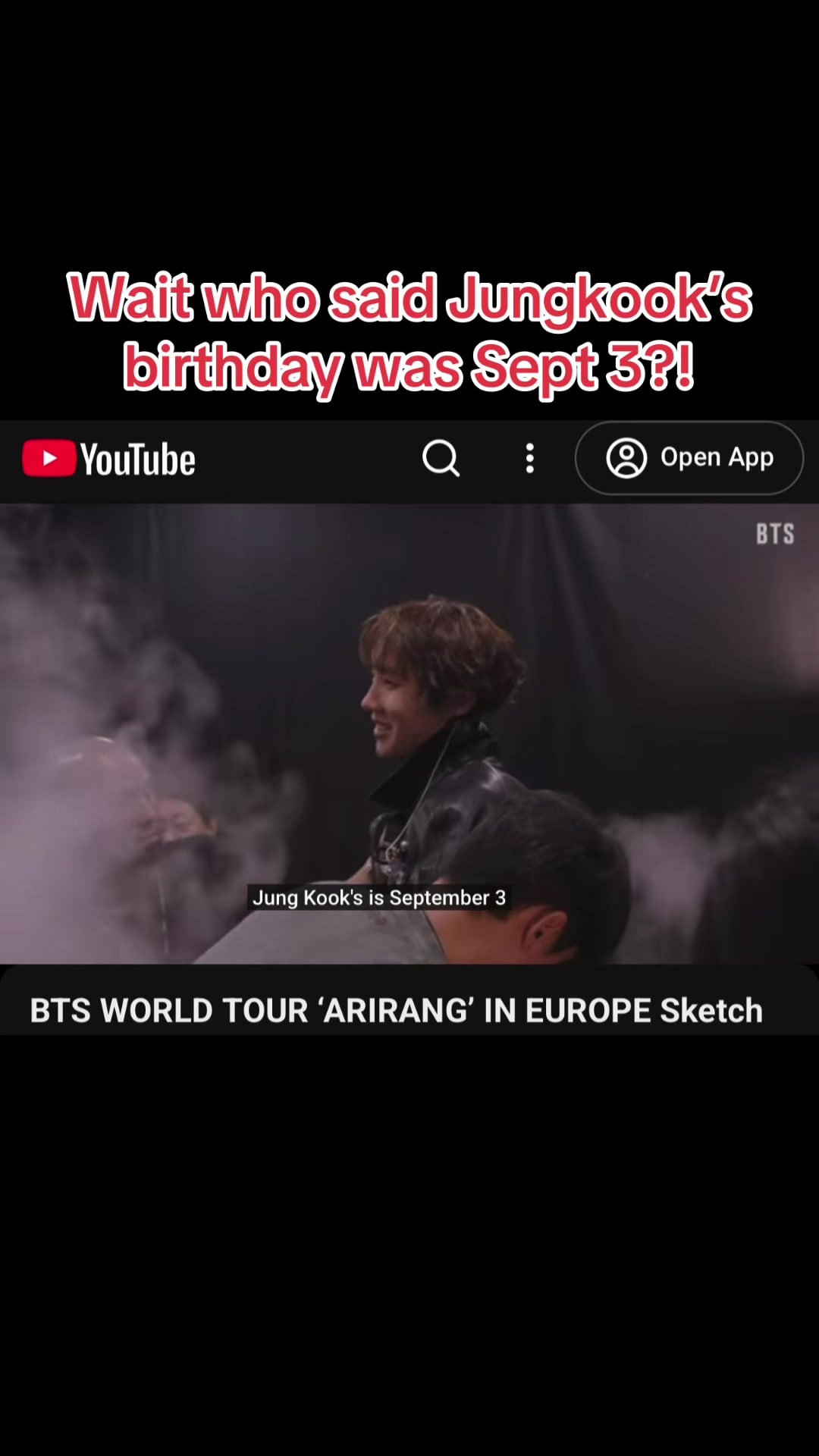 Jungkook Birthday Correction BTS