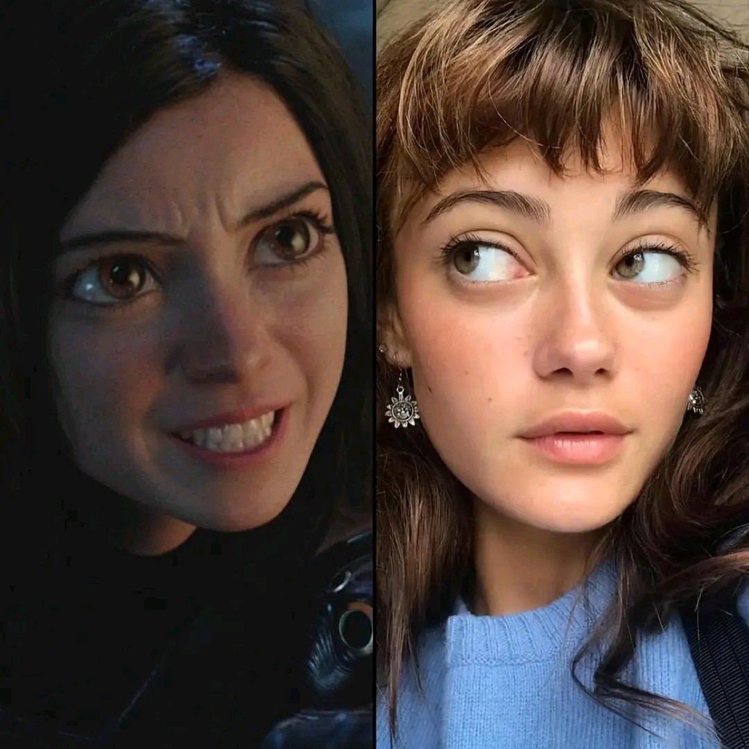 Ella Purnell Alita Battle Angel comparison