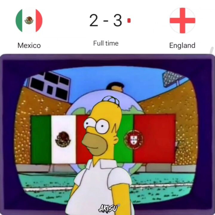 Homer Simpson Mexico England meme
