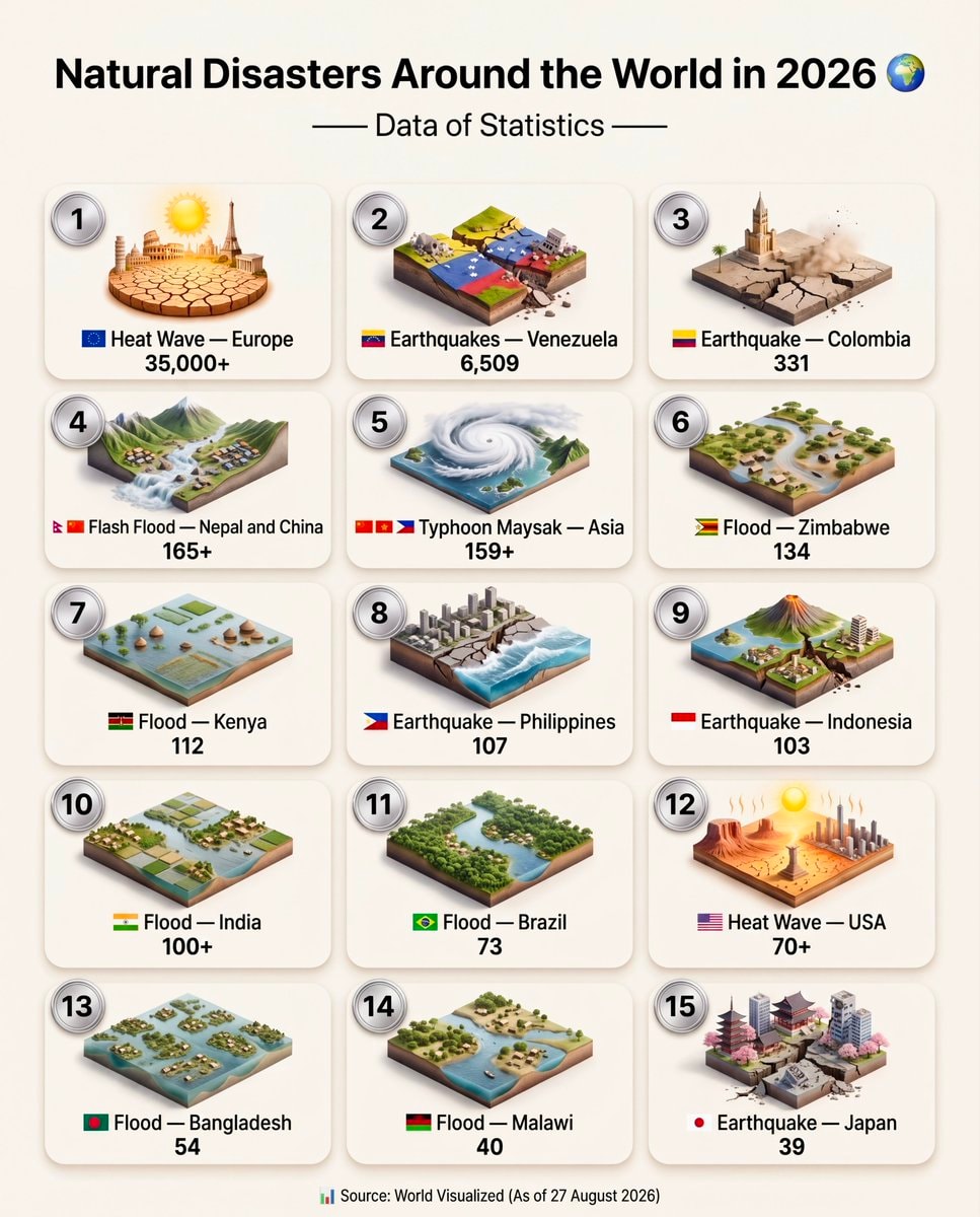 Global Natural Disasters 2026 Statistics
