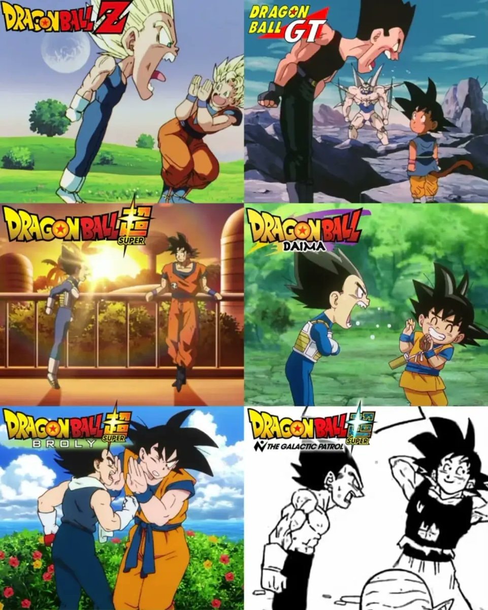 Vegeta across Dragon Ball series
