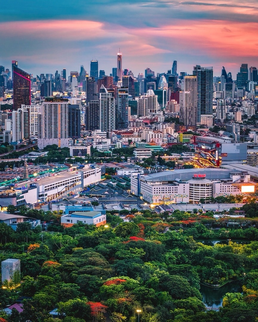Bangkok Thailand aerial sunset (photo 4 of 4)