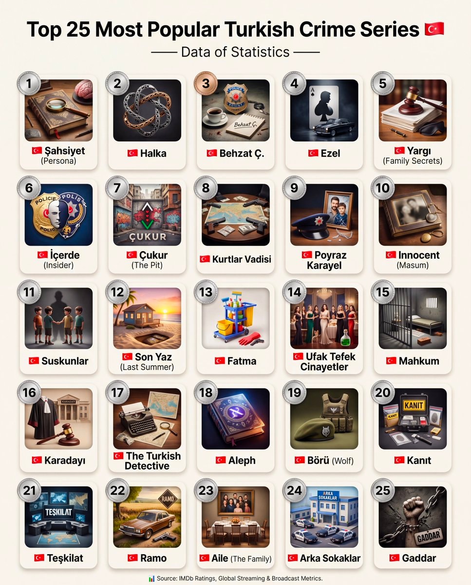 Top 25 Turkish Crime Series Ranked