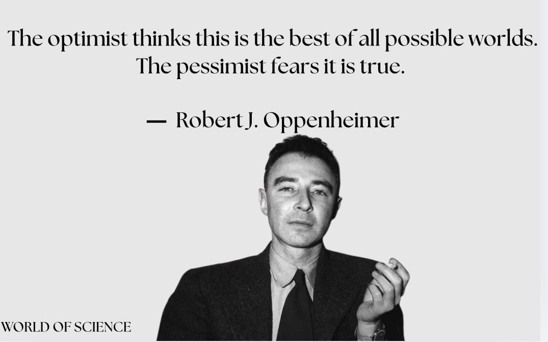 J. Robert Oppenheimer quote black and white