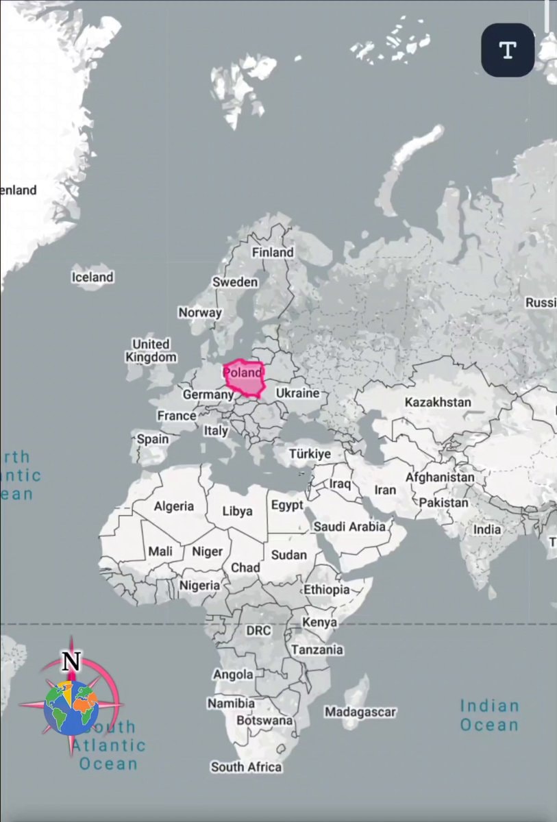 Poland map size