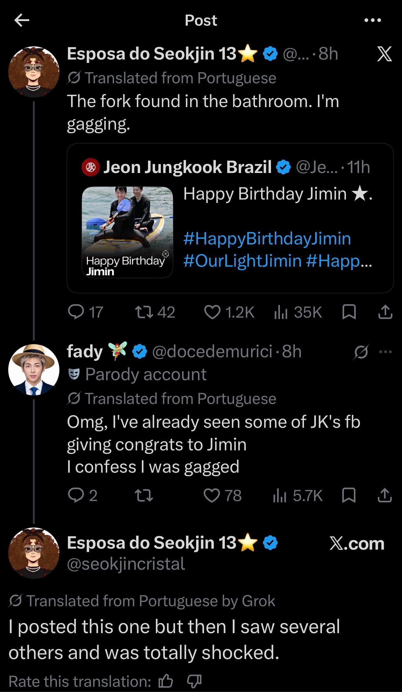 JK fans alternate reality Jimin birthday